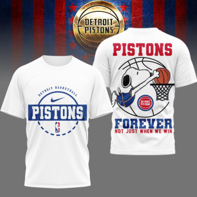 Detroit Pistons | Premium NBA Snoopy Forever Loyal 3D Shirt