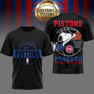 Detroit Pistons | Premium NBA Snoopy Forever Loyal 3D Shirt