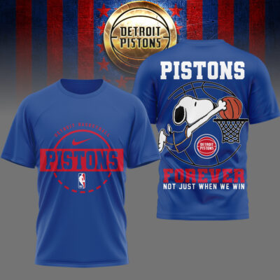 Detroit Pistons | Premium NBA Snoopy Forever Loyal 3D Shirt