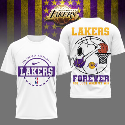 Los Angeles Lakers | Premium NBA Snoopy Forever Loyal 3D Shirt