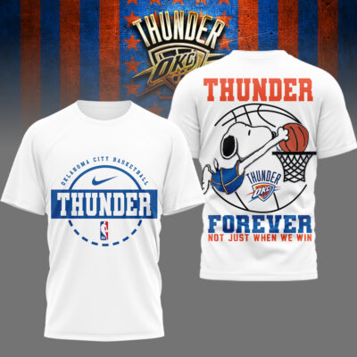 Oklahoma City Thunder | Premium NBA Snoopy Forever Loyal 3D Shirt