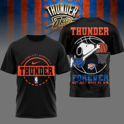 Oklahoma City Thunder | Premium NBA Snoopy Forever Loyal 3D Shirt