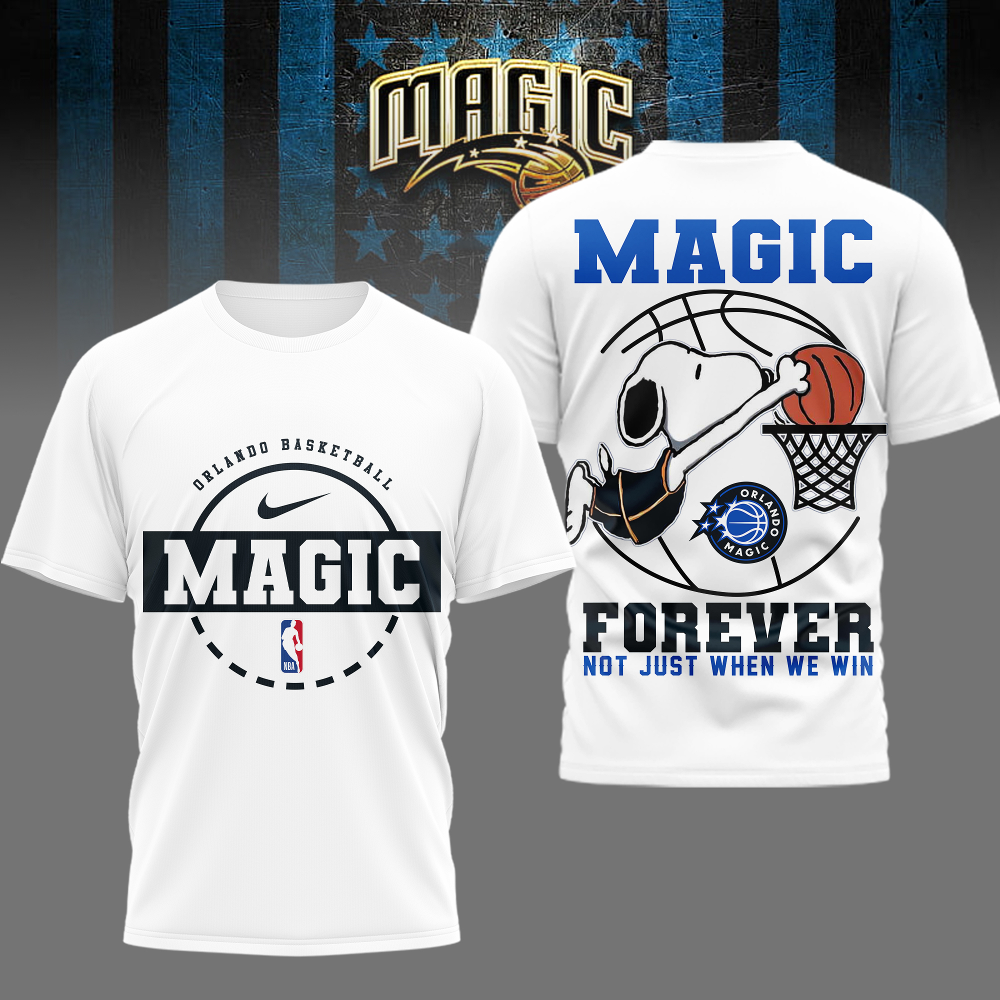 Orlando Magic | Premium NBA Snoopy Forever Loyal 3D Shirt
