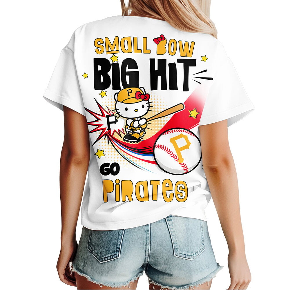Pittsburgh Pirates | Premium MLB Hello Kitty Women Shirt - Image 3