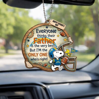 Los Angeles Chargers | Premium NFL Father Day Car Hanging Ornament - Pack 4