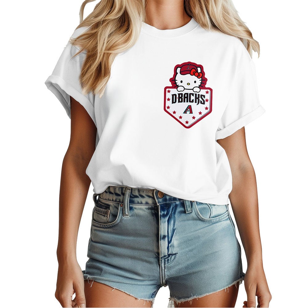 Arizona Diamondbacks | Premium MLB Hello Kitty Women Shirt - Image 2