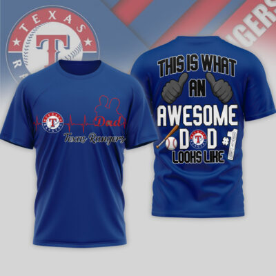 Texas Rangers | Premium MLB Father Day Awesome Dad 3D Shirt