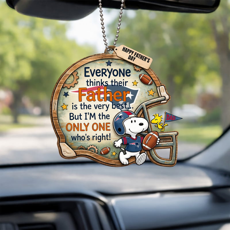 New England Patriots | Premium NFL Father Day Car Hanging Ornament