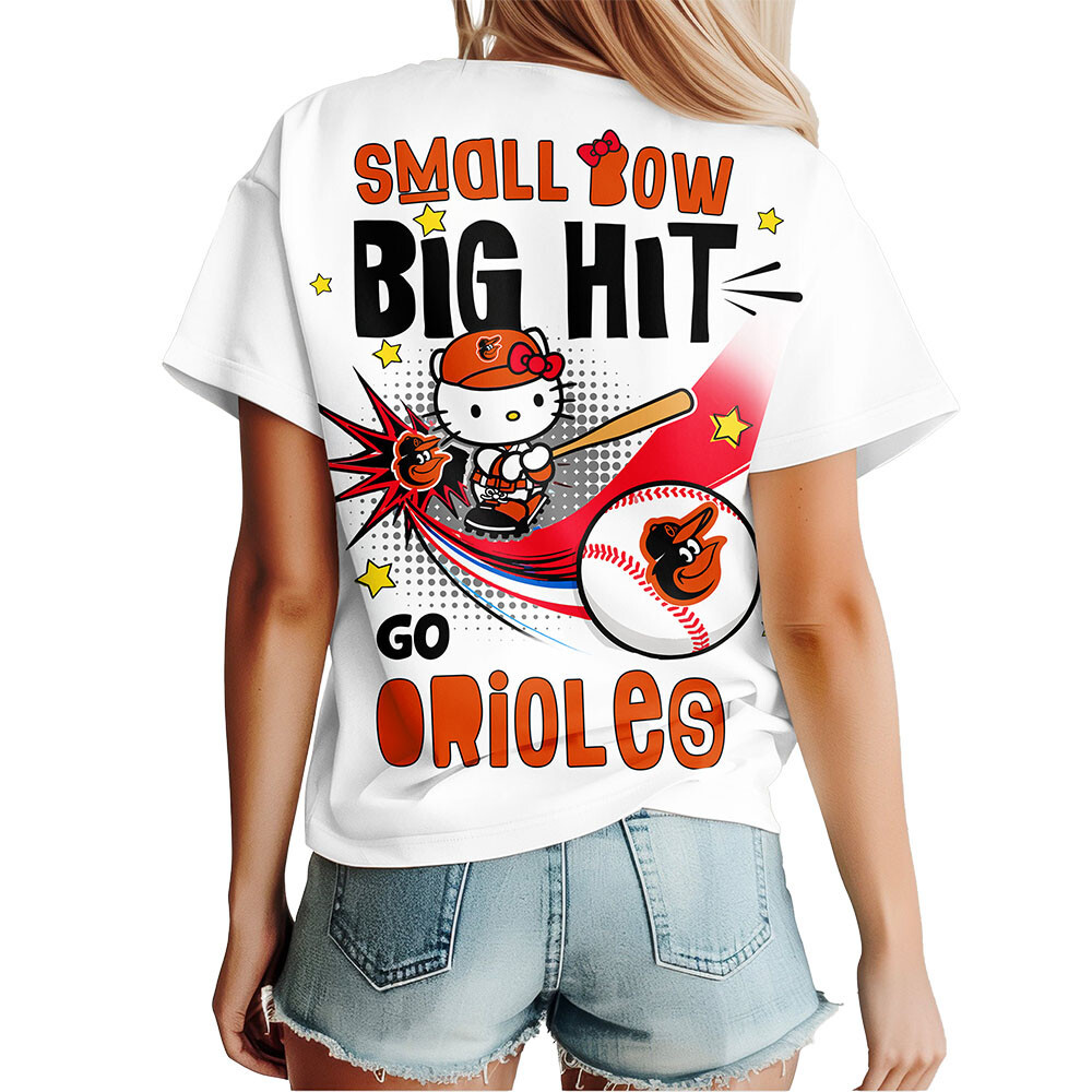Baltimore Orioles | Premium MLB Hello Kitty Women Shirt - Image 3