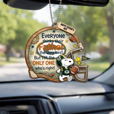 Green Bay Packers | Premium NFL Father Day Car Hanging Ornament - Pack 2