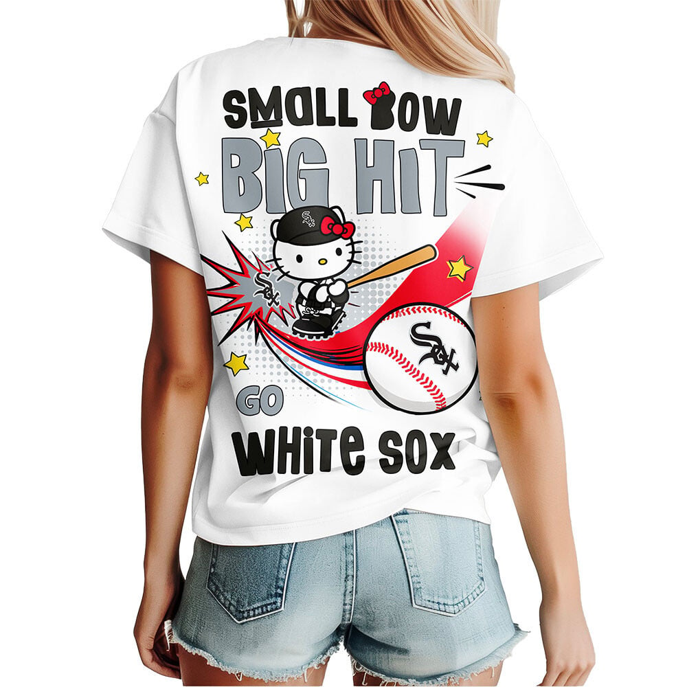 Chicago White Sox | Premium MLB Hello Kitty Women Shirt - Image 3