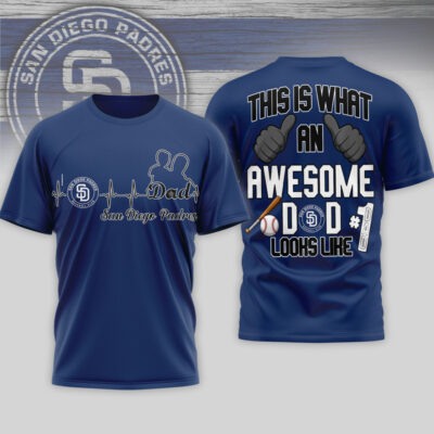San Diego Padres | Premium MLB Father Day Awesome Dad 3D Shirt