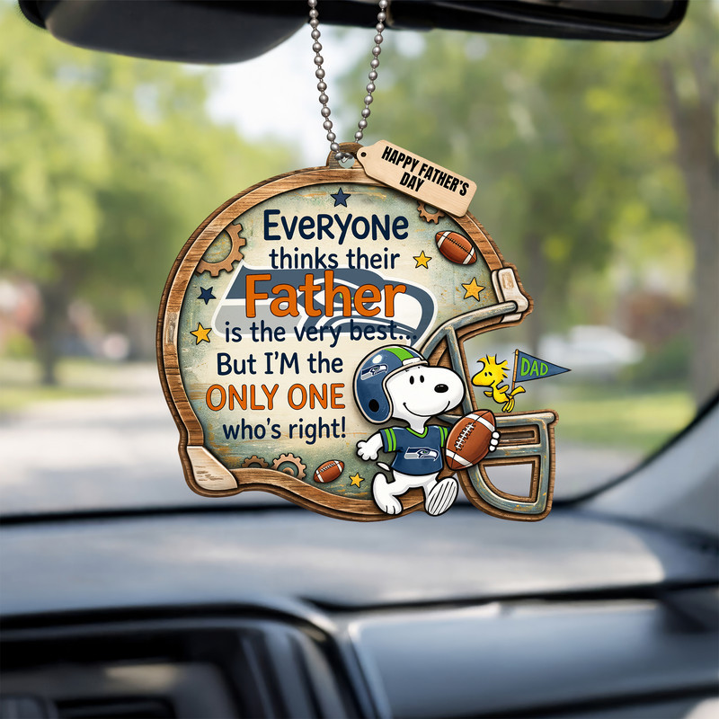 Seattle Seahawks | Premium NFL Father Day Car Hanging Ornament