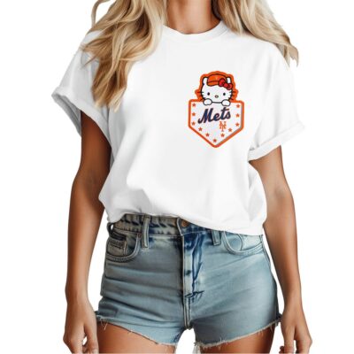 Alternative view of New York Mets | Premium MLB Hello Kitty Women Shirt