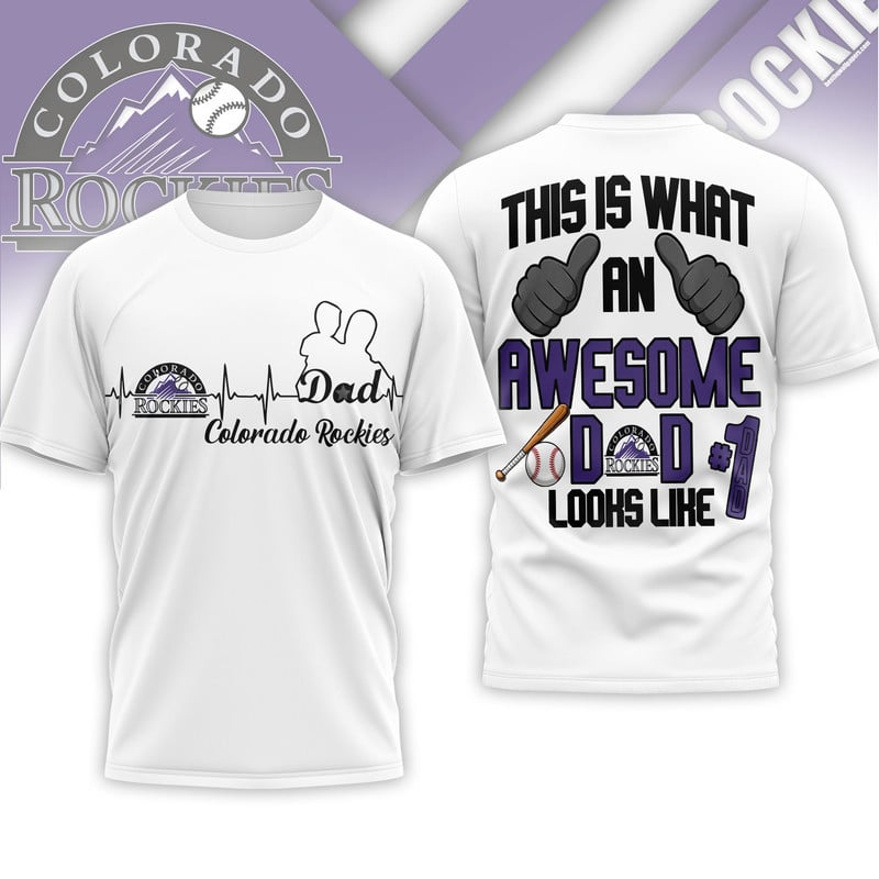Colorado Rockies | Premium MLB Father Day Awesome Dad 3D Shirt