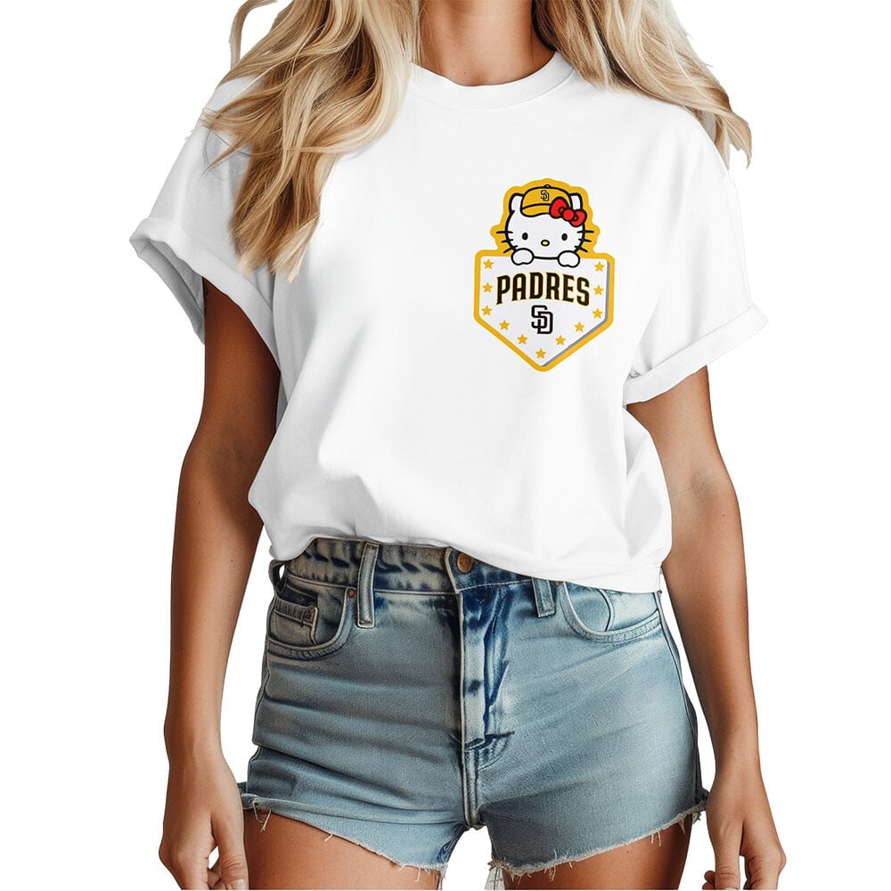 San Diego Padres | Premium MLB Hello Kitty Women Shirt - Image 2
