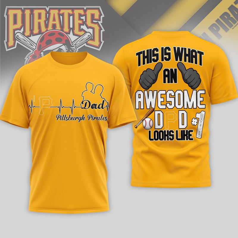 Pittsburgh Pirates | Premium MLB Father Day Awesome Dad 3D Shirt - Image 2