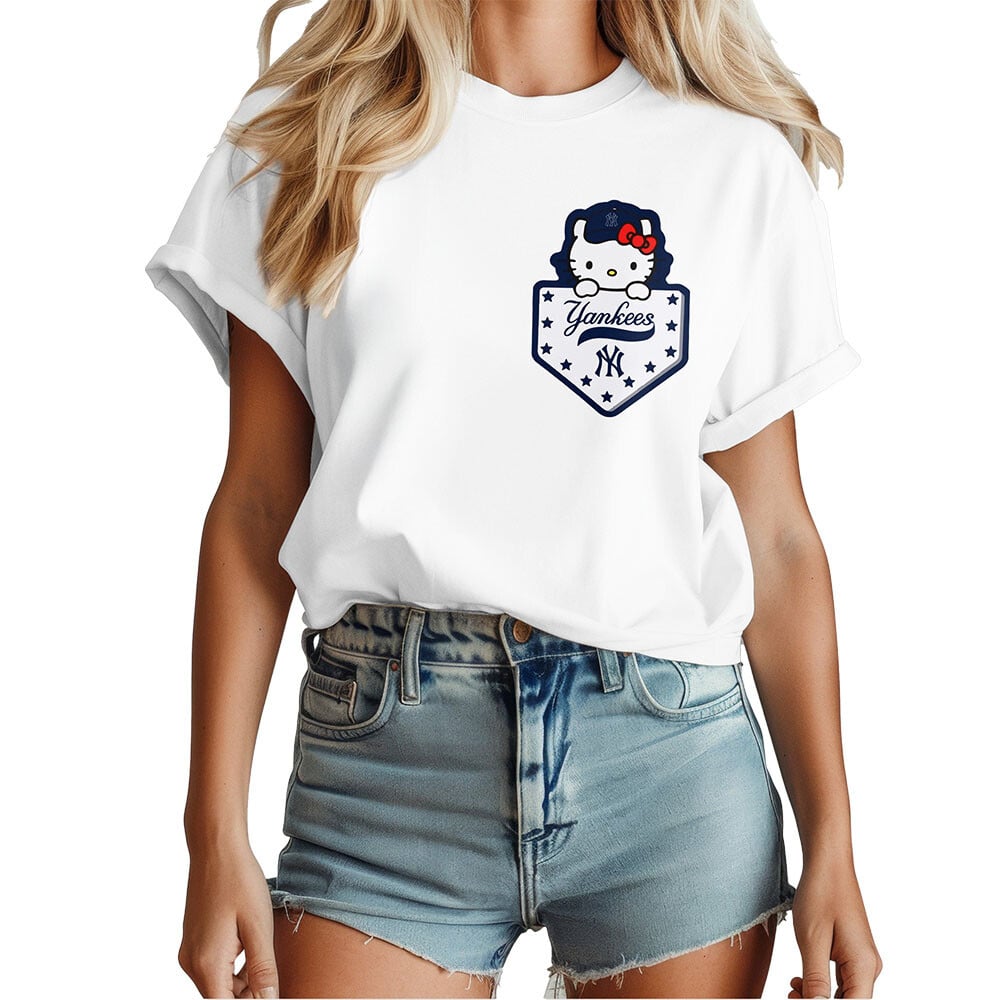 New York Yankees | Premium MLB Hello Kitty Women Shirt - Image 2