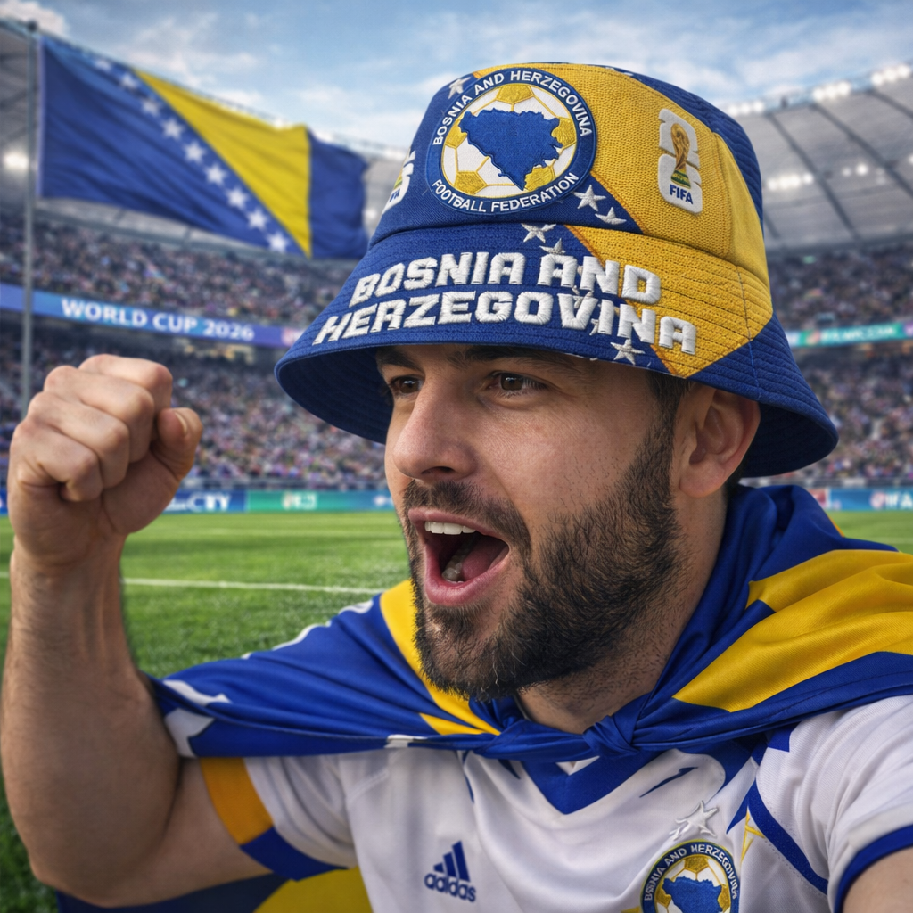 Bosnia & Herzegovina | Premium WC26 Bucket Hat - Image 3