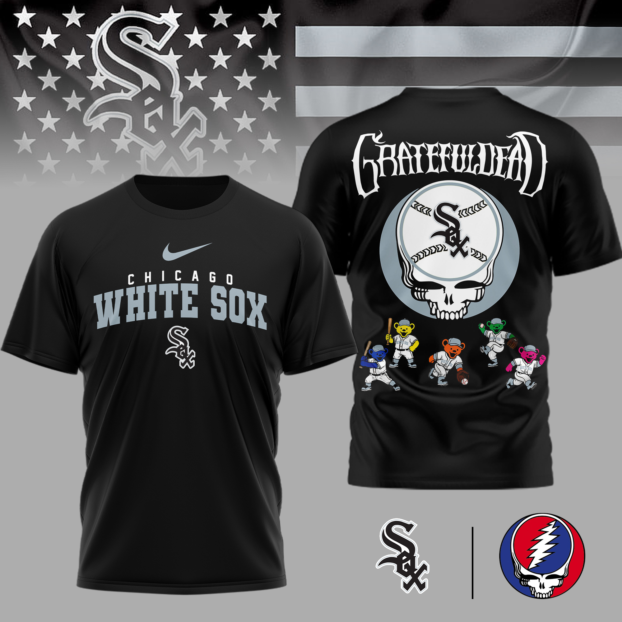 Chicago White Sox | Premium MLB Deadhead 3D Shirt - Image 2