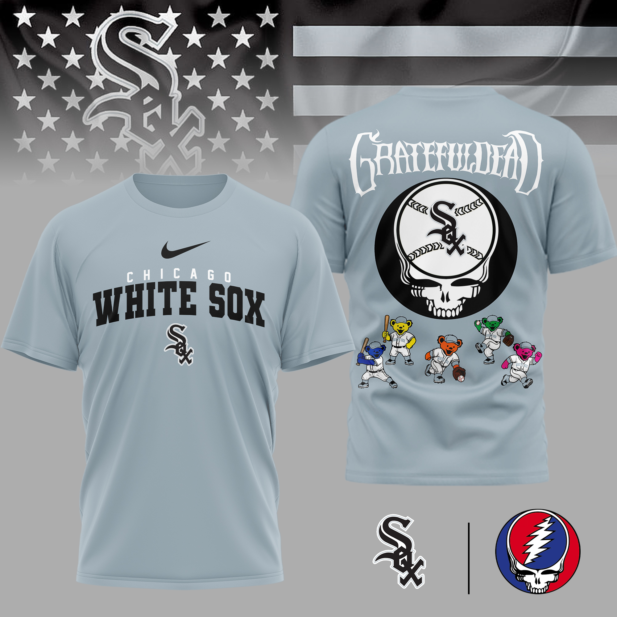 Chicago White Sox | Premium MLB Deadhead 3D Shirt - Image 3
