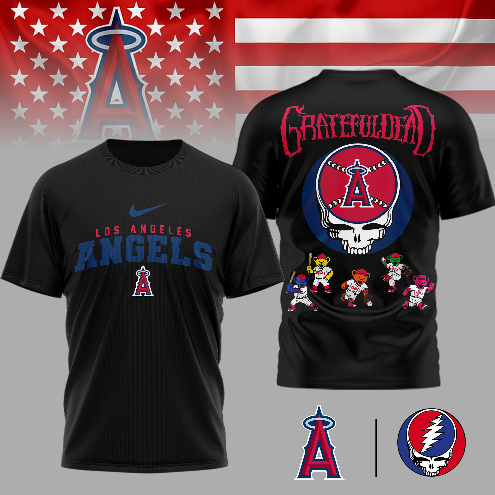 Los Angeles Angels | Premium MLB Deadhead 3D Shirt - Image 2