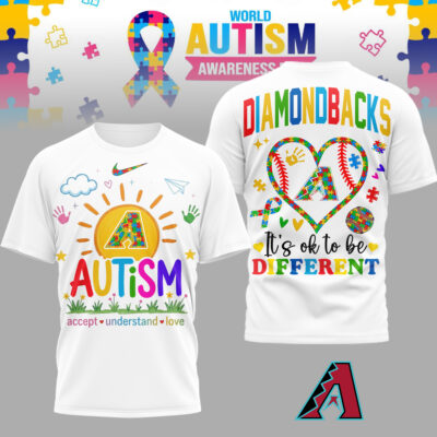 Arizona Diamondbacks | Premium MLB Autism Acceptance 3D Shirt