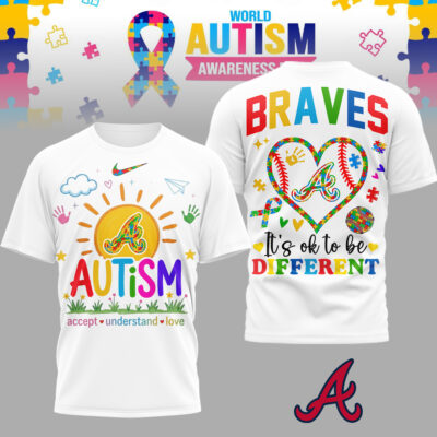 Atlanta Braves | Premium MLB Autism Acceptance 3D Shirt