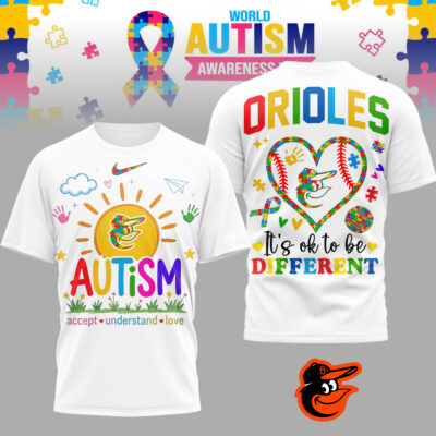 Baltimore Orioles | Premium MLB Autism Acceptance 3D Shirt