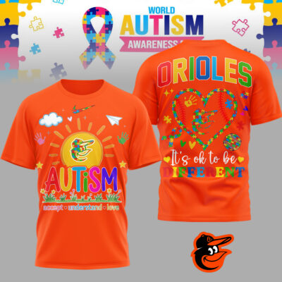 Baltimore Orioles | Premium MLB Autism Acceptance 3D Shirt