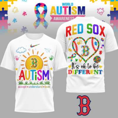Boston Red Sox | Premium MLB Autism Acceptance 3D Shirt
