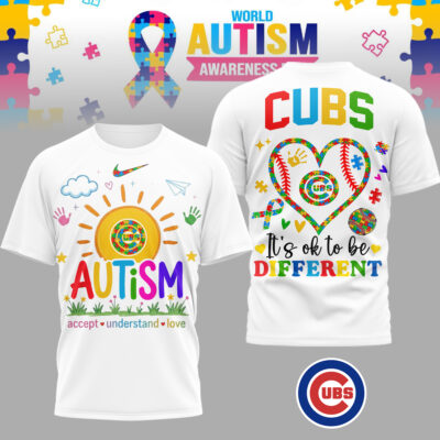 Chicago Cubs | Premium MLB Autism Acceptance 3D Shirt