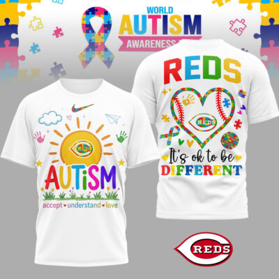 Cincinnati Reds | Premium MLB Autism Acceptance 3D Shirt