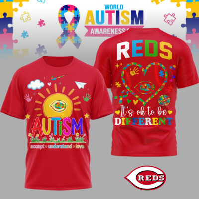 Cincinnati Reds | Premium MLB Autism Acceptance 3D Shirt