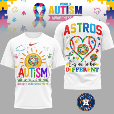 Houston Astros | Premium MLB Autism Acceptance 3D Shirt