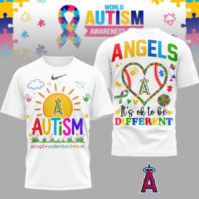 Los Angeles Angels | Premium MLB Autism Acceptance 3D Shirt