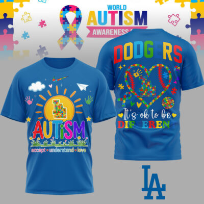 Los Angeles Dodgers | Premium MLB Autism Acceptance 3D Shirt