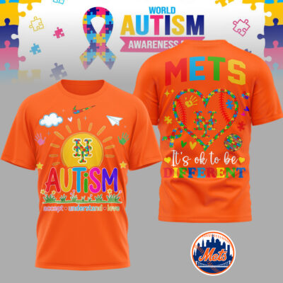New York Mets | Premium MLB Autism Acceptance 3D Shirt