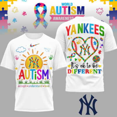 New York Yankees | Premium MLB Autism Acceptance 3D Shirt