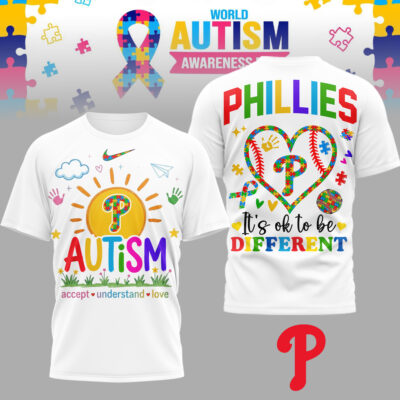 Philadelphia Phillies | Premium MLB Autism Acceptance 3D Shirt