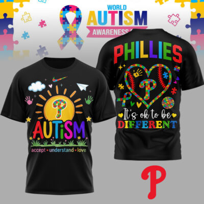 Philadelphia Phillies | Premium MLB Autism Acceptance 3D Shirt