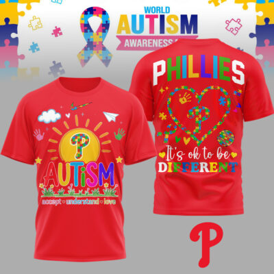 Philadelphia Phillies | Premium MLB Autism Acceptance 3D Shirt