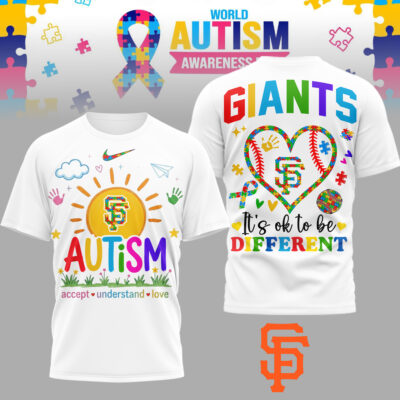 San Francisco Giants | Premium MLB Autism Acceptance 3D Shirt