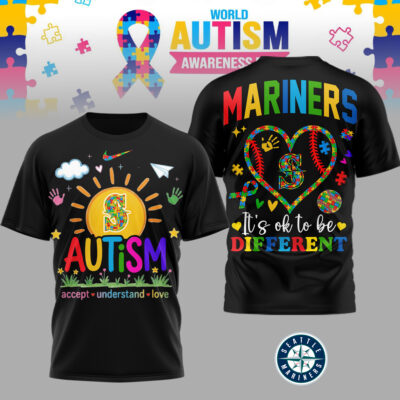 Seattle Mariners | Premium MLB Autism Acceptance 3D Shirt