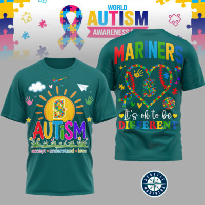 Seattle Mariners | Premium MLB Autism Acceptance 3D Shirt