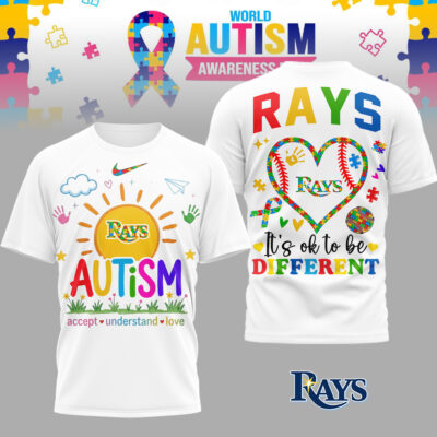 Tampa Bay Rays | Premium MLB Autism Acceptance 3D Shirt