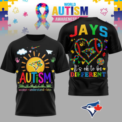 Toronto Blue Jays | Premium MLB Autism Acceptance 3D Shirt