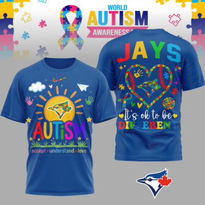 Toronto Blue Jays | Premium MLB Autism Acceptance 3D Shirt
