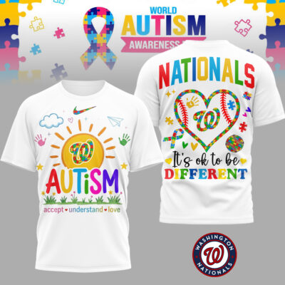 Washington Nationals | Premium MLB Autism Acceptance 3D Shirt