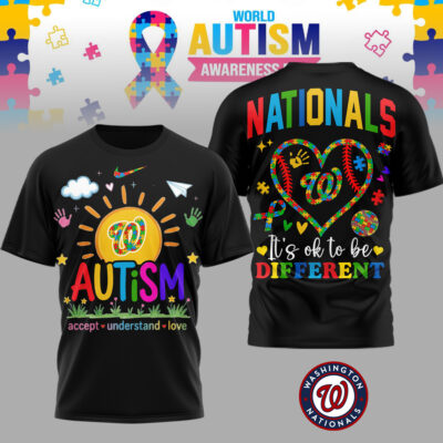 Washington Nationals | Premium MLB Autism Acceptance 3D Shirt